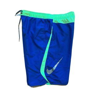 Nike Swim Trunks Board Shorts Mens Large Big Swoosh Mesh Brief Color Block NEW‎